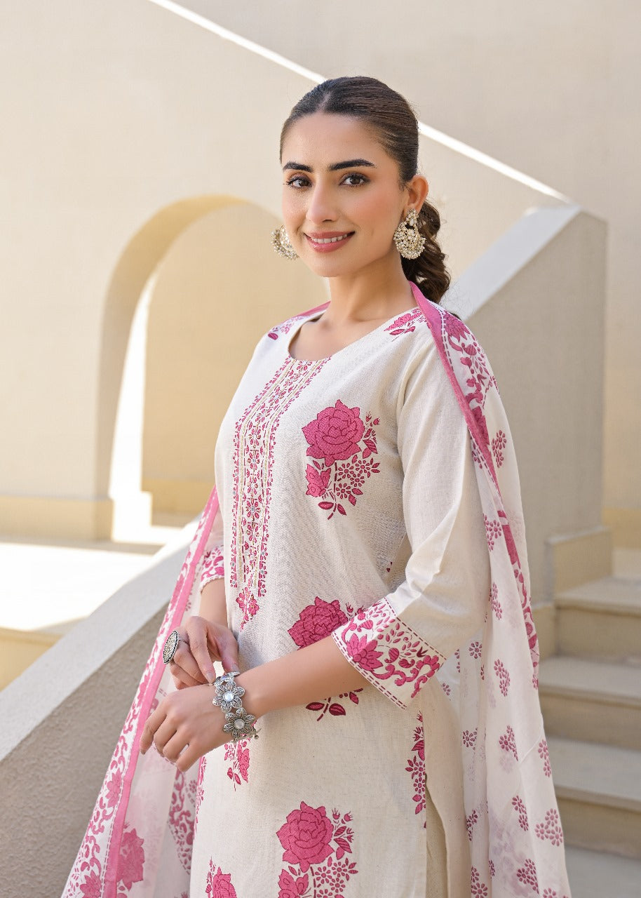 Pure Cotton Kurti with pant and dupatta M9920/SS