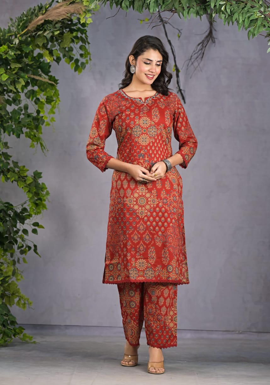 Pure Cotton kurti with pant M7730/FL