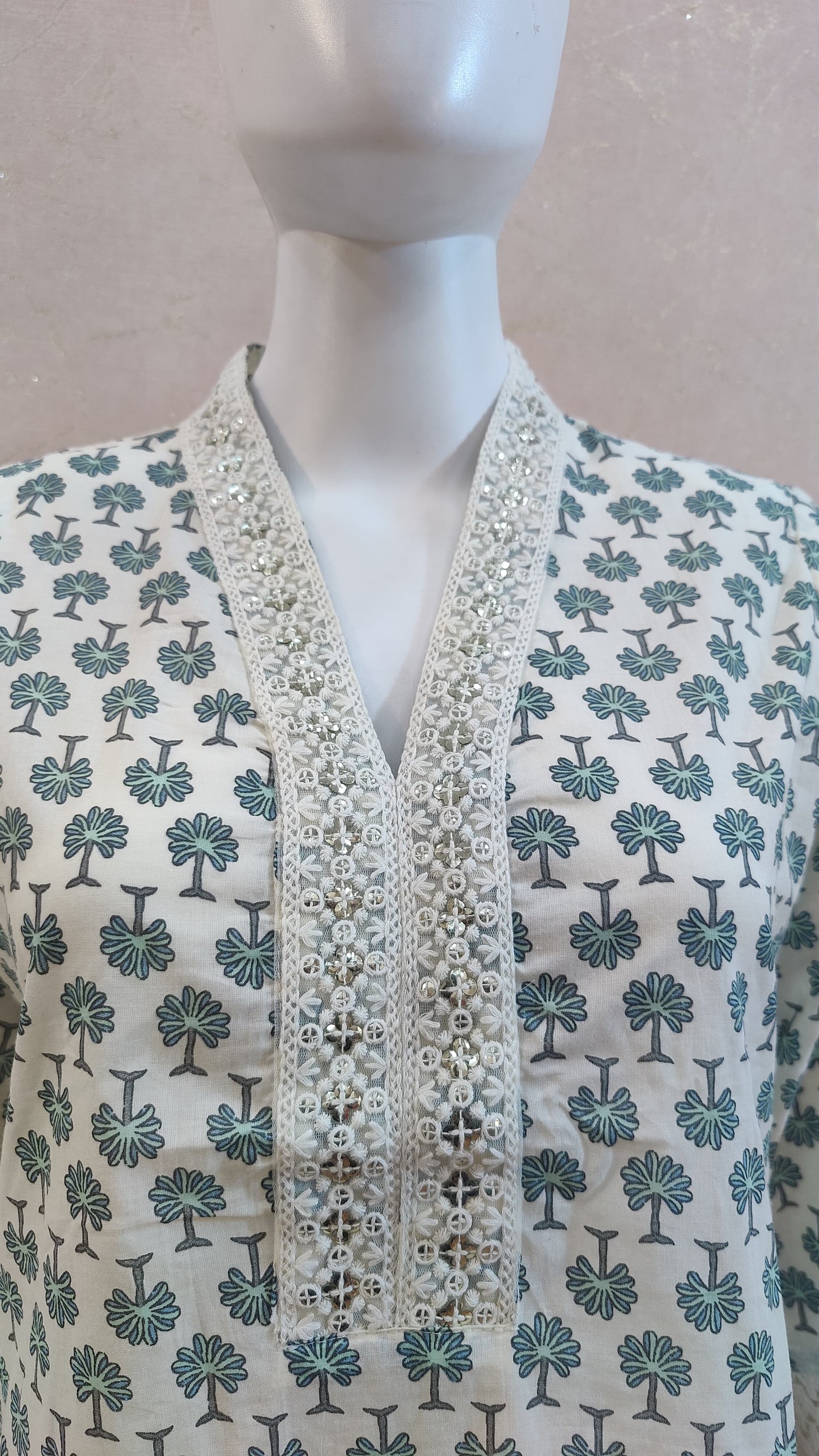 Pure Cotton Kurti with pant and dupatta M91025/AUR