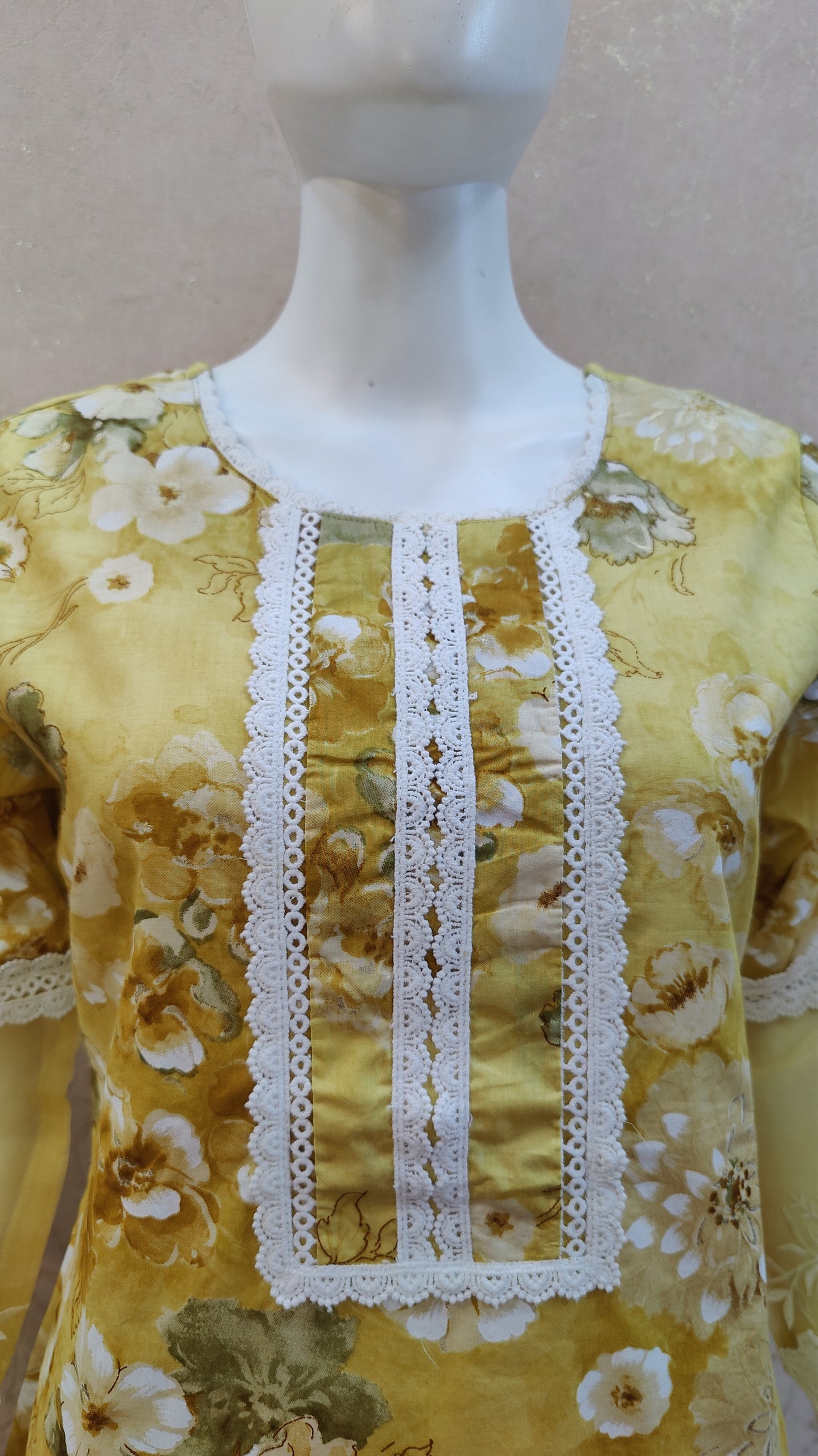 Pure Cotton Kurti with pant and dupatta M91325/GB