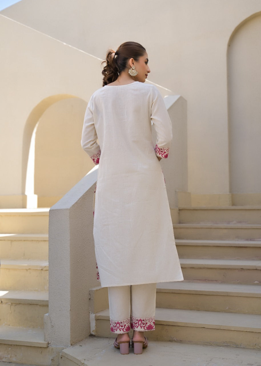 Pure Cotton Kurti with pant and dupatta M9920/SS