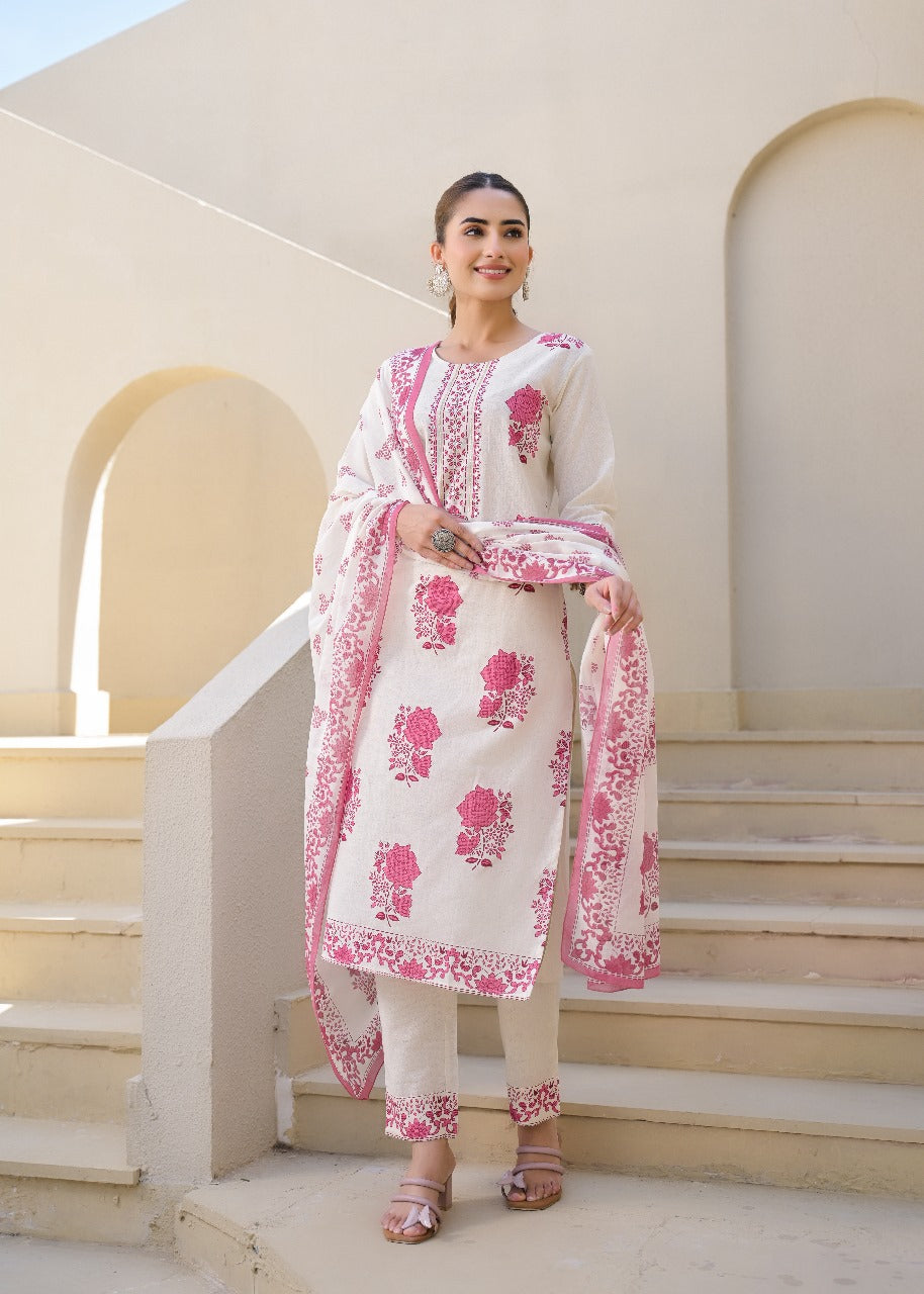 Pure Cotton Kurti with pant and dupatta M9920/SS