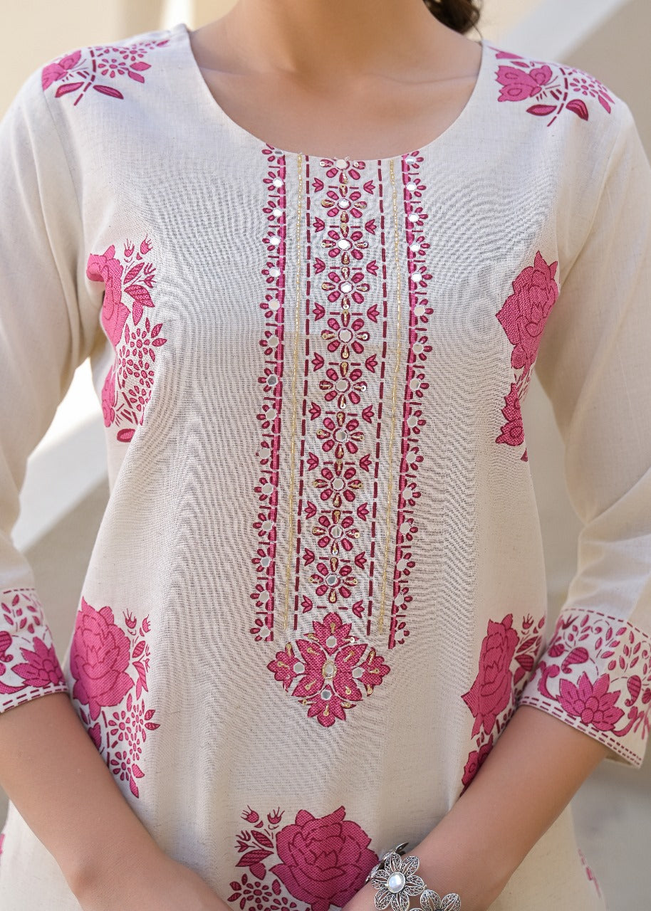 Pure Cotton Kurti with pant and dupatta M9920/SS