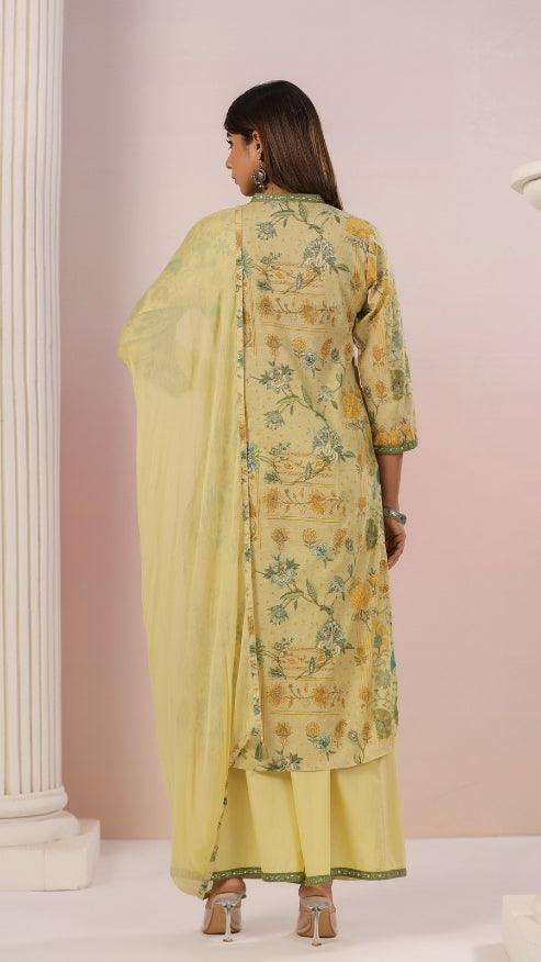 Pure Cotton Kurti with pant and dupatta M91565/FL