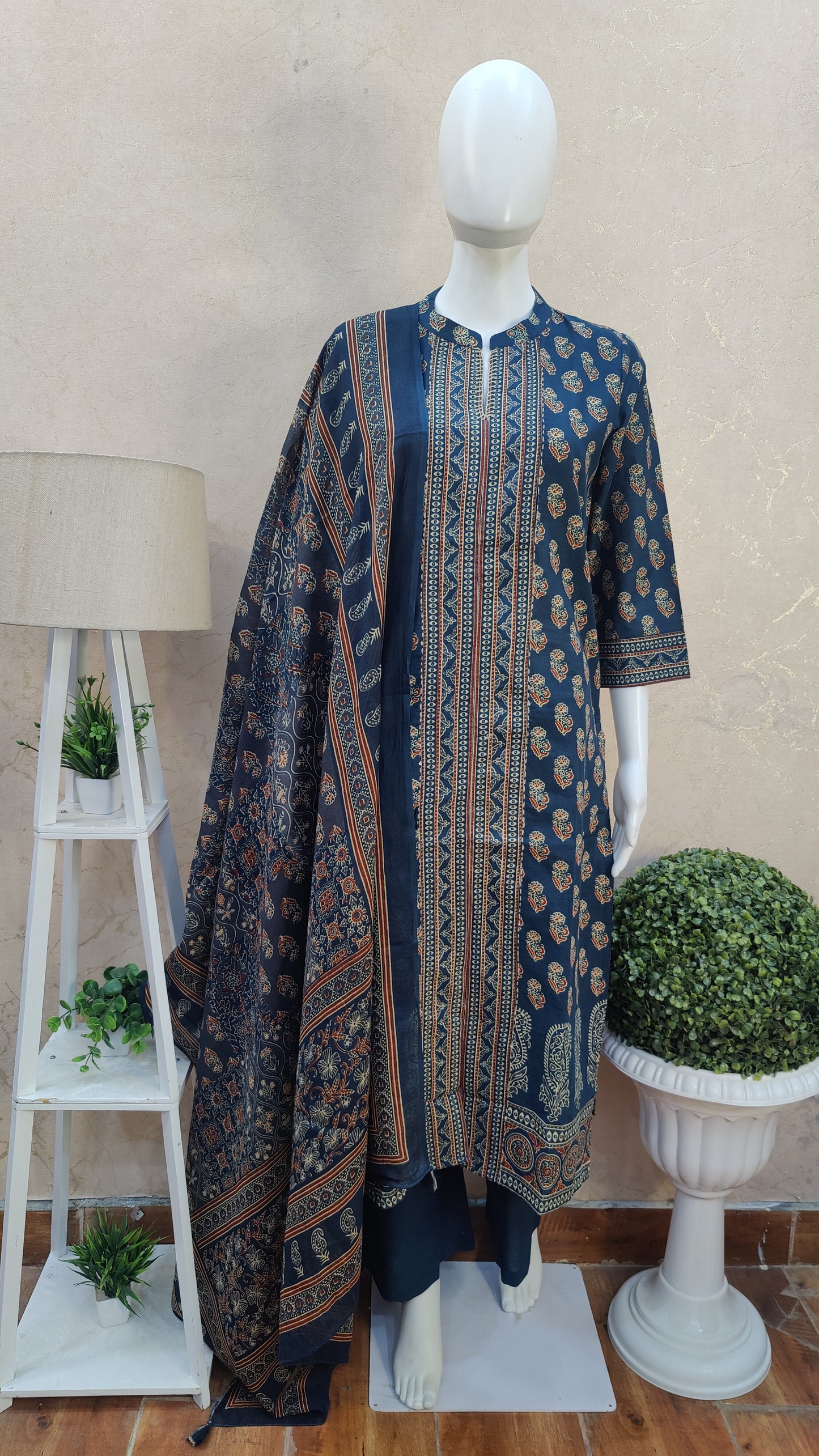 Pure Cotton Kurti with pant and Dupatta M9970SS