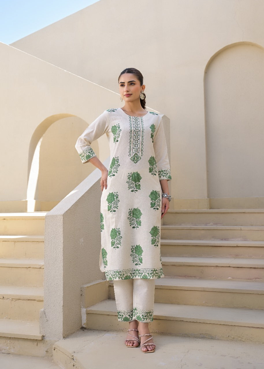 Pure Cotton Kurti with pant and dupatta M9920/SS