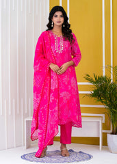 Pure Muslin Kurti with pant and Dupatta. OM92100GBA