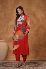 Pure Crape kurti with pant. MO91750GB