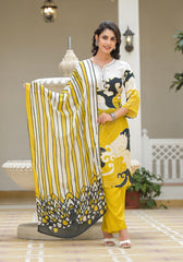 Pure Muslin kurti with pant and Dupatta OM91750GBC