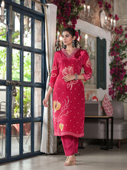 Pure Muslin kurti with pant and Dupatta M91790AUSILK