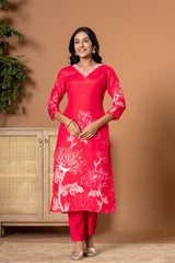 Pure Muslin kurti with pant and Dupatta M91500AUMU