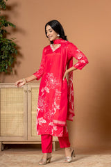 Pure Muslin kurti with pant and Dupatta M91500AUMU