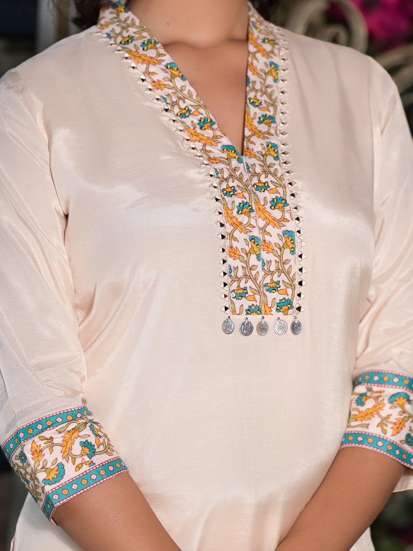 Pure Muslin kurti with pant and Dupatta M91425AUMUS