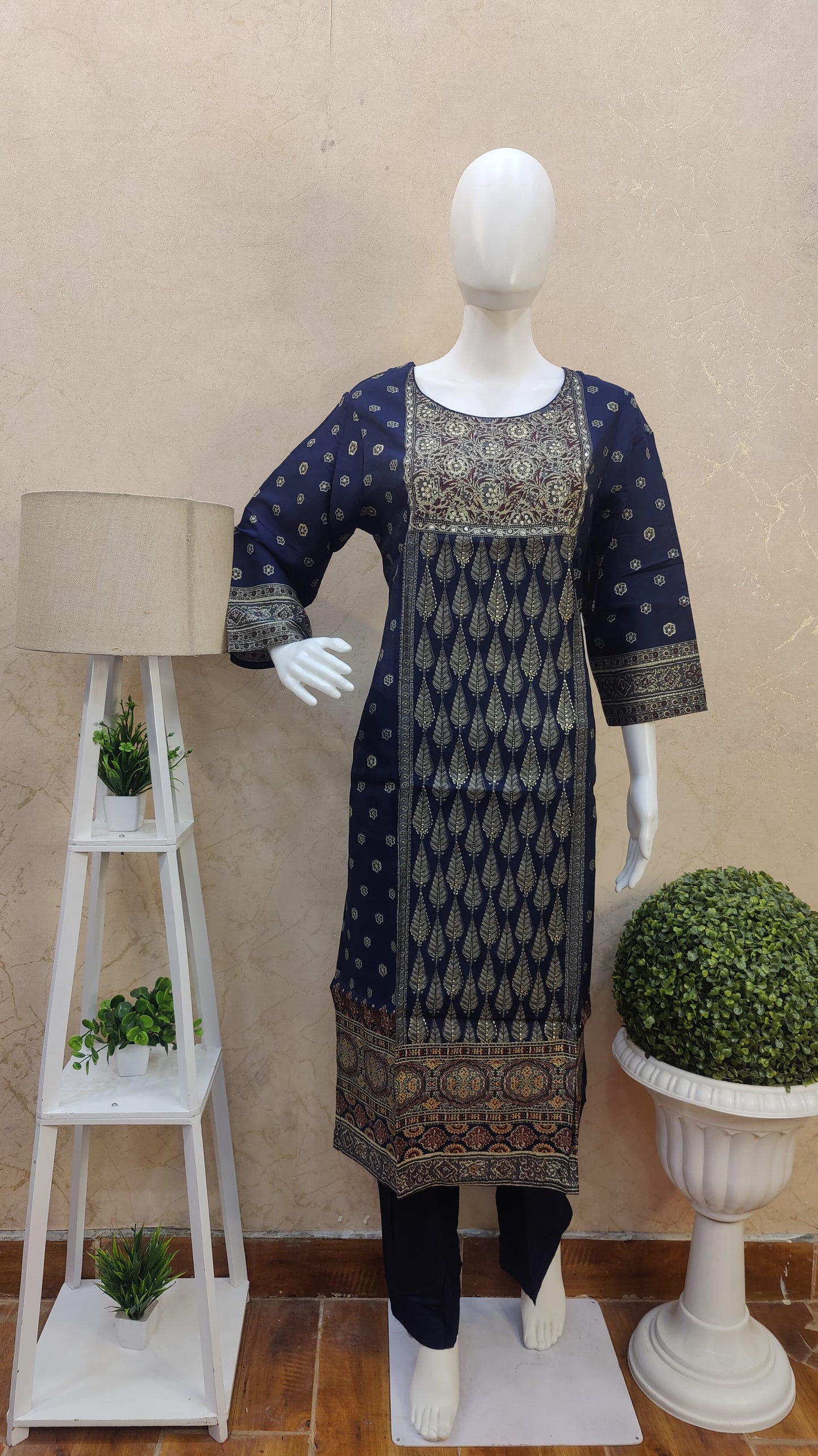 Muslin kurti with pant and Dupatta JM91195