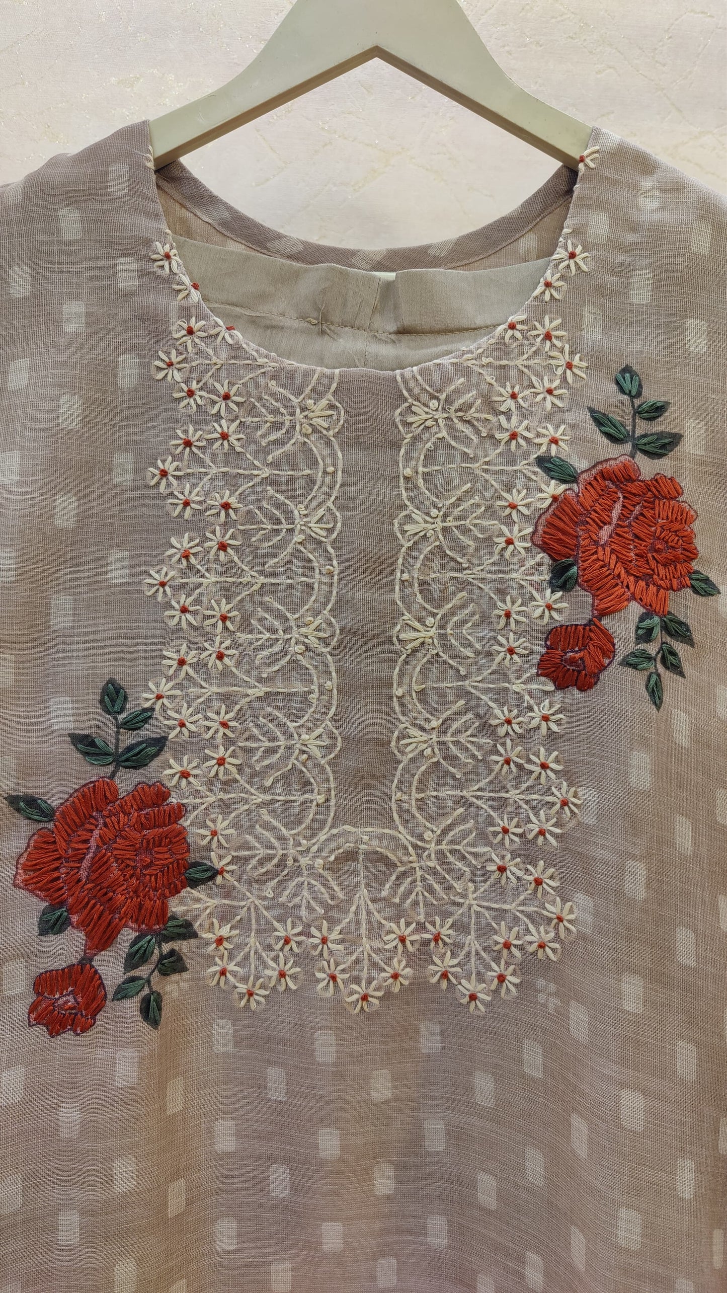 Pure Jamdani Kurti With Pant and Dupatta Set M91900SS