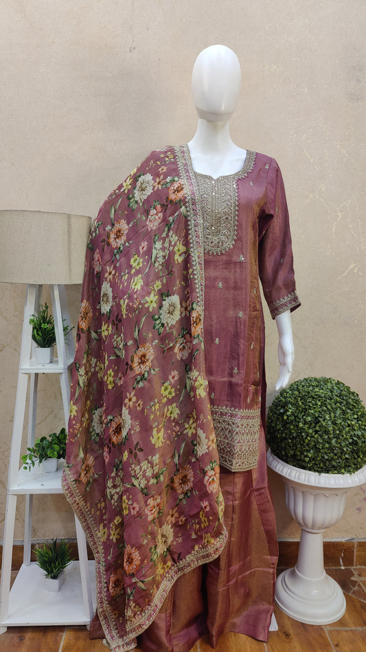 Pure Silk Sharara Set