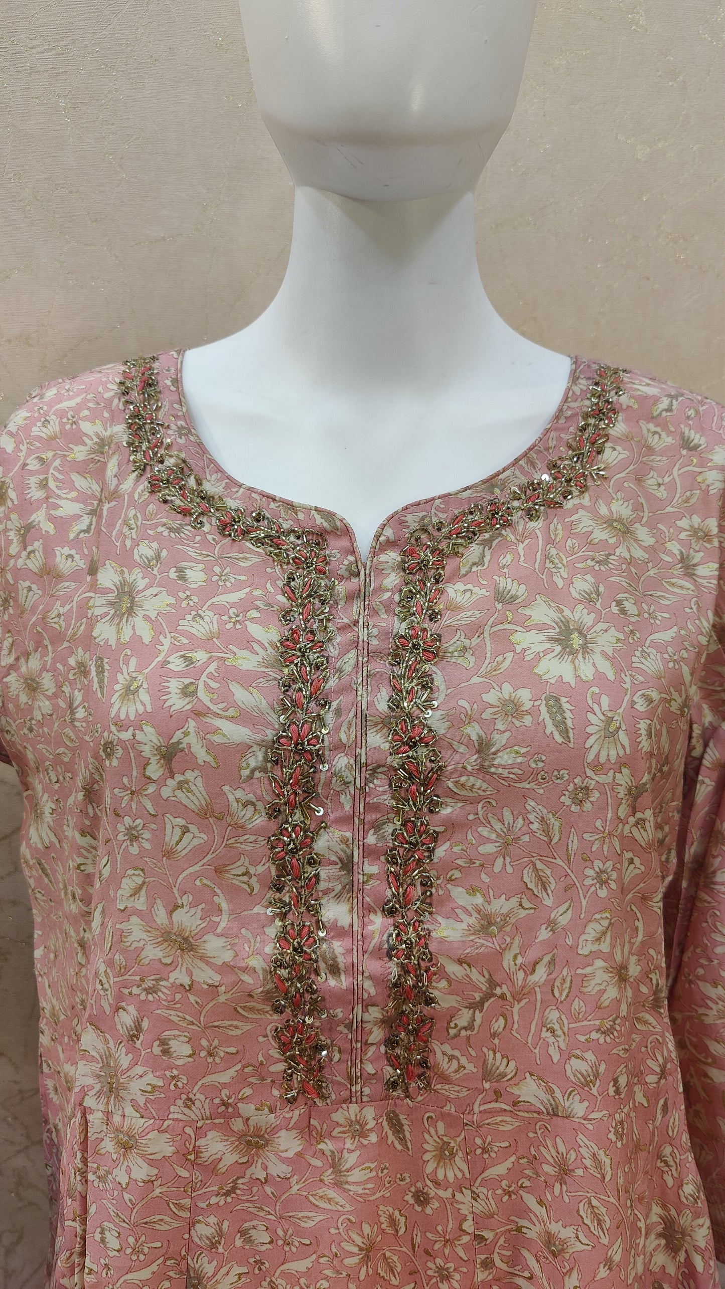 Muslin Anarkali kurti with pant and Dupatta JM91565