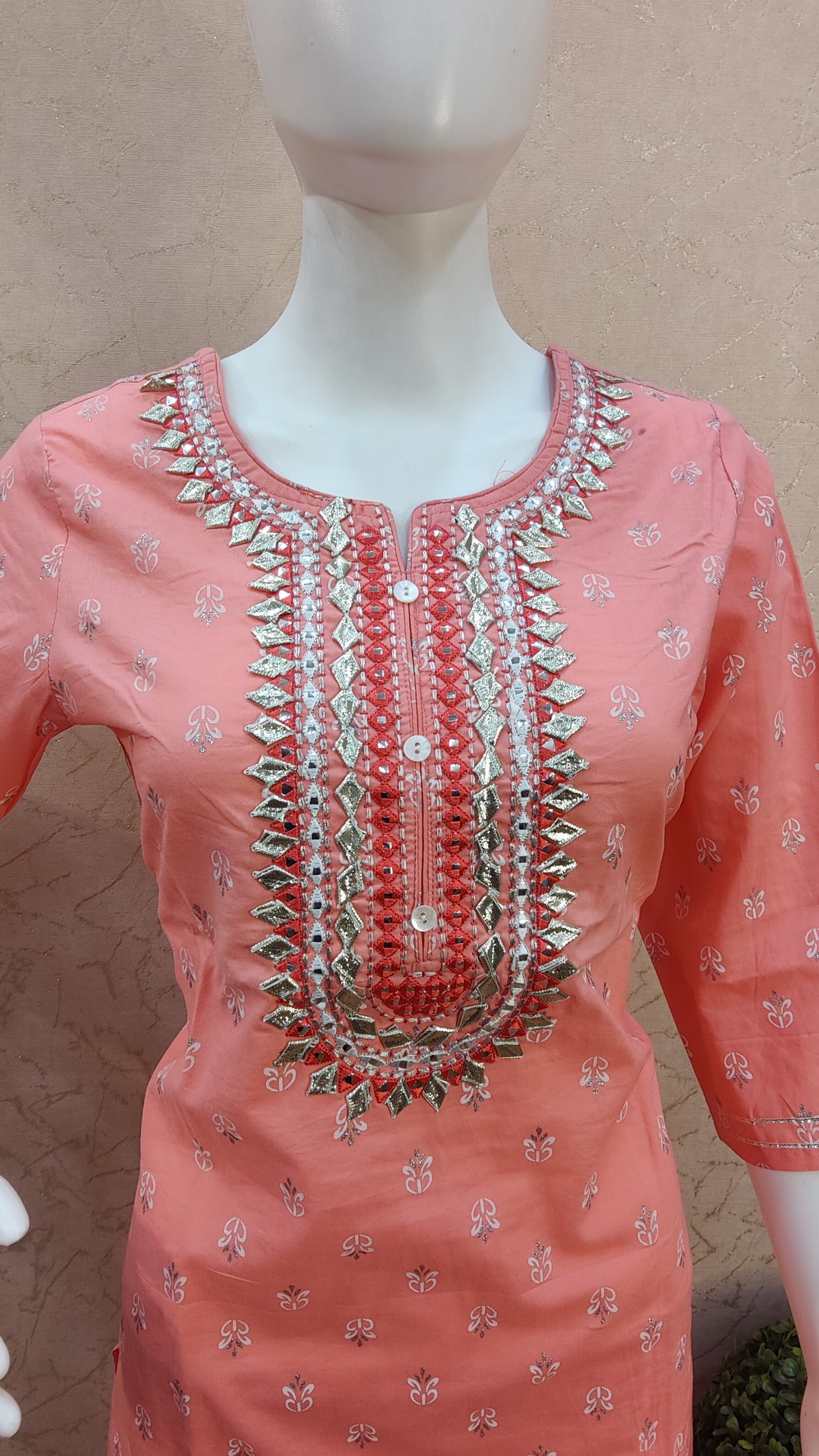 Pure Cotton kurti with pant and dupatta COTM91195S38