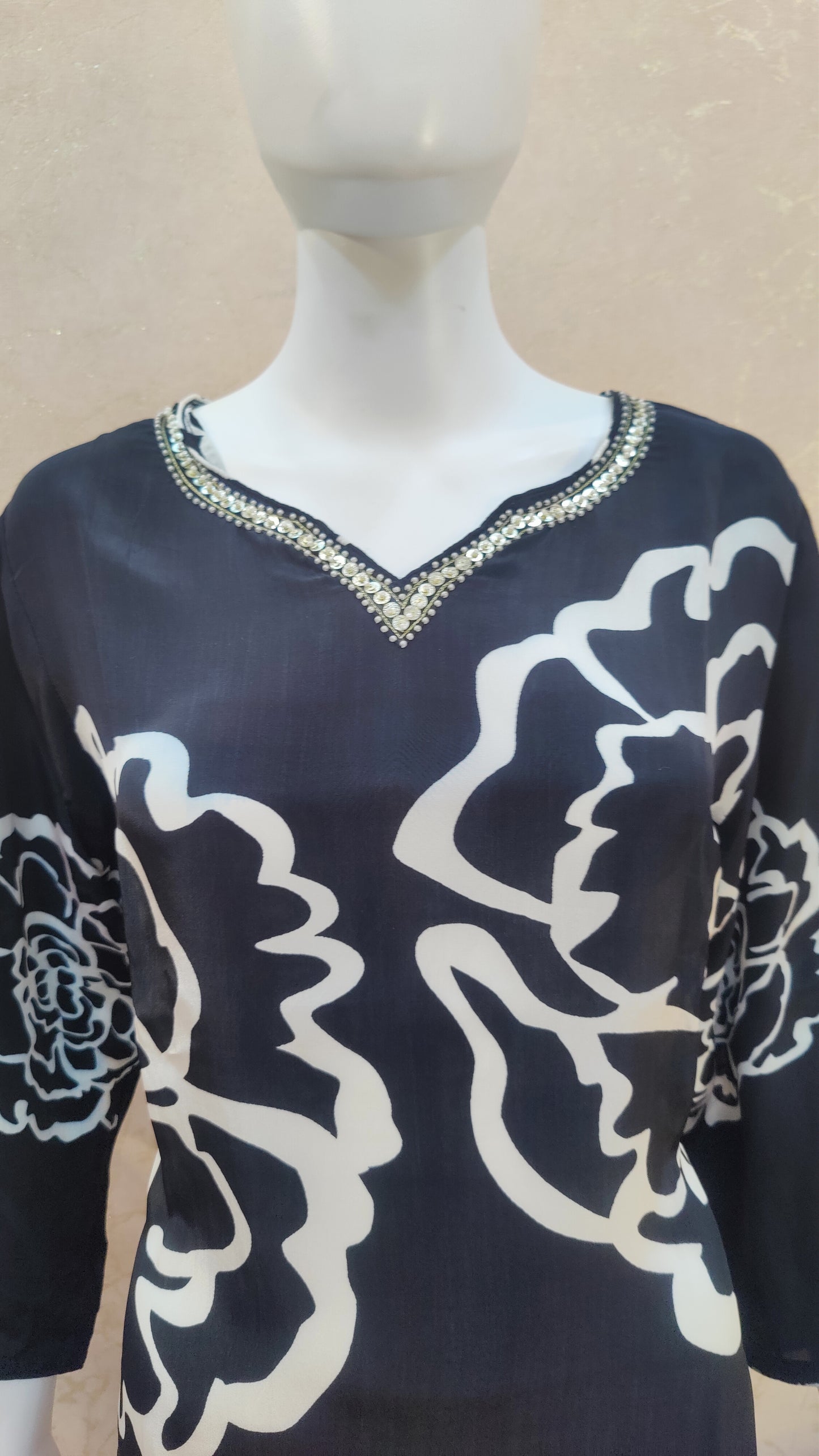 Pure Crape Kurti with pant and Dupatta MSS91695CAP