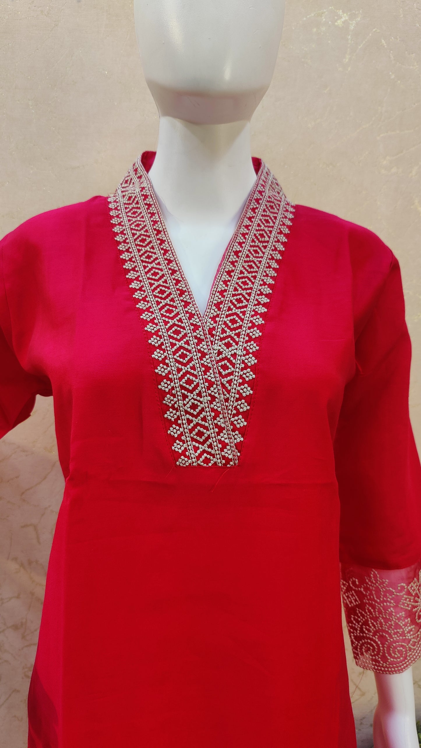 Silk Kurti with pant and Dupatta M9945FL