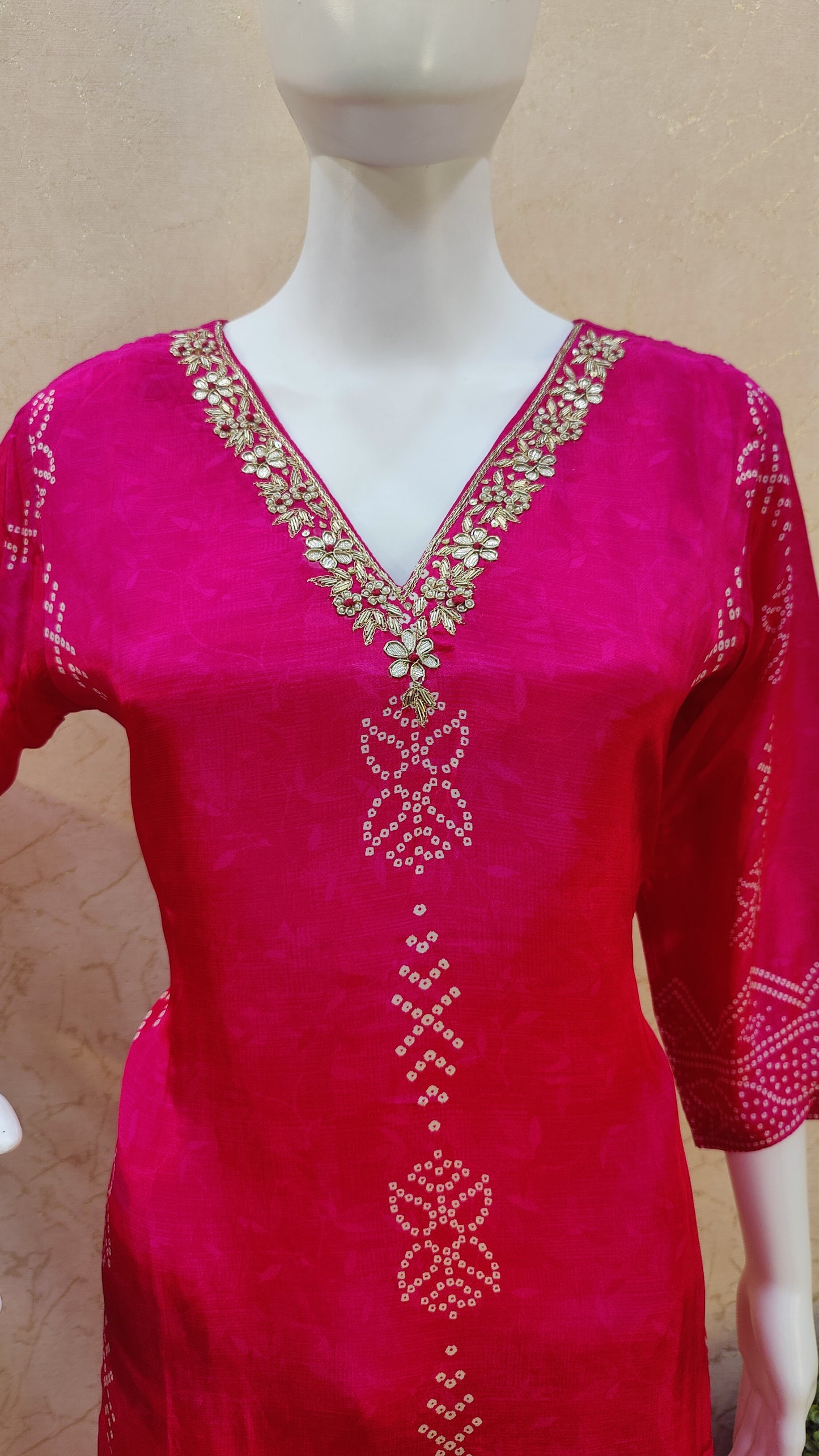 Pure Gajji Silk kurti with pant and Dupatta SM92100SS2