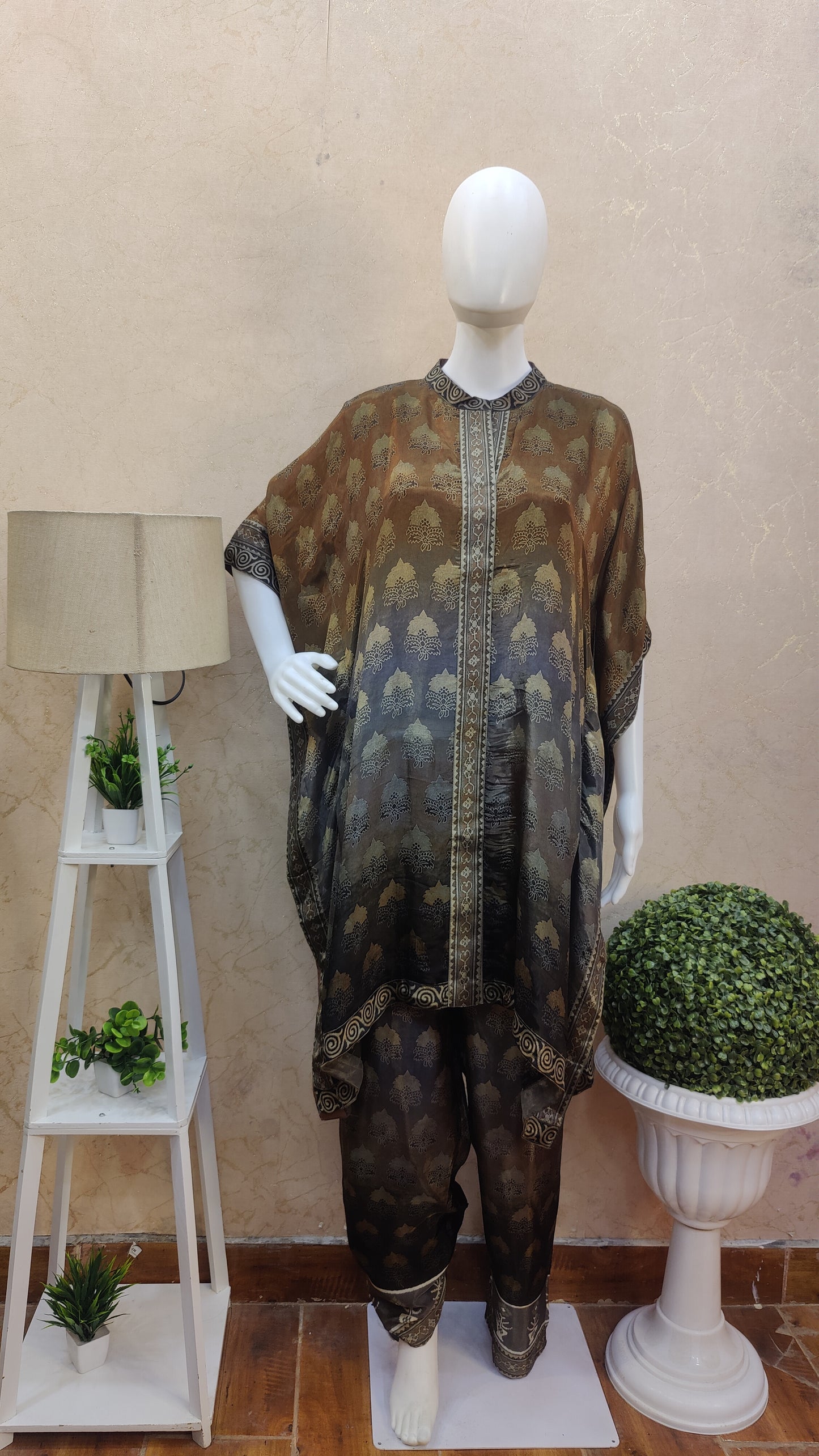 Pure Crape Kaftan set SM91970SS