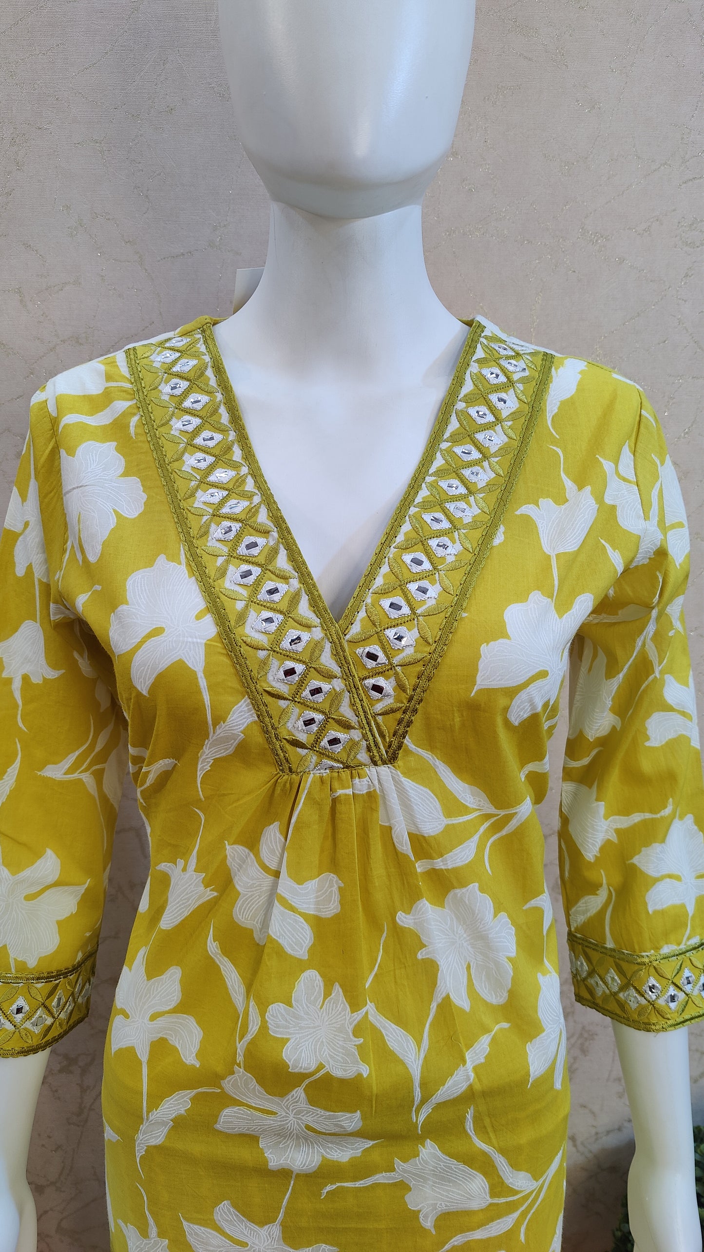 Pure Cotton Kurti with pant and dupatta M8815AUR