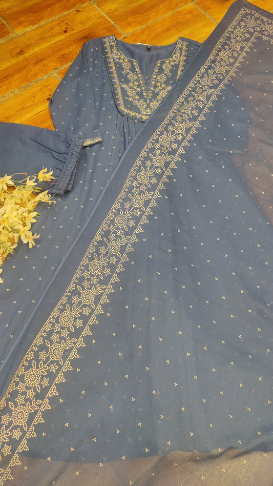 Pure Cotton kurti with pant and dupatta M91050RSP