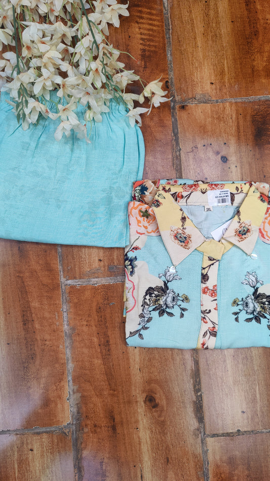 Linen Cotton Co-ord Set M91380/GB