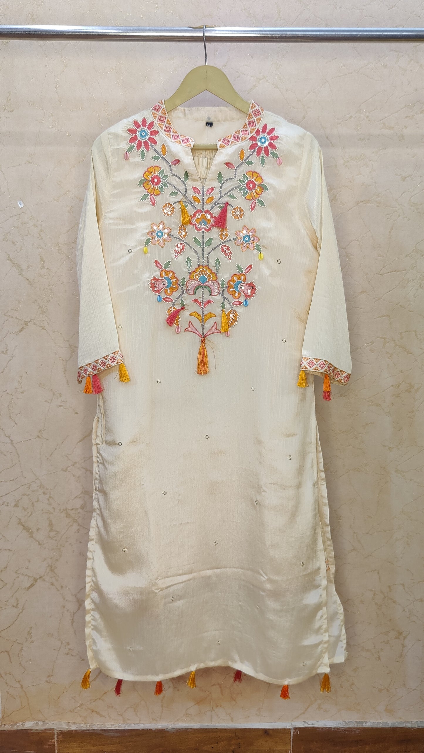 Silk Kurti With Pant And Dupatta set M91195AUR