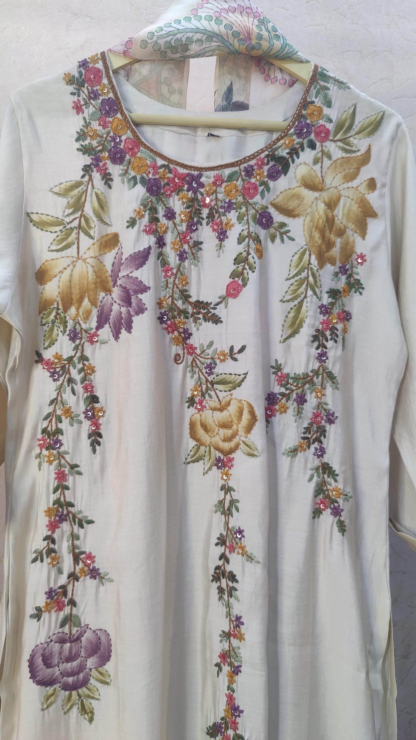 Roman Silk Kurti With Pant And Dupatta set M91125SS