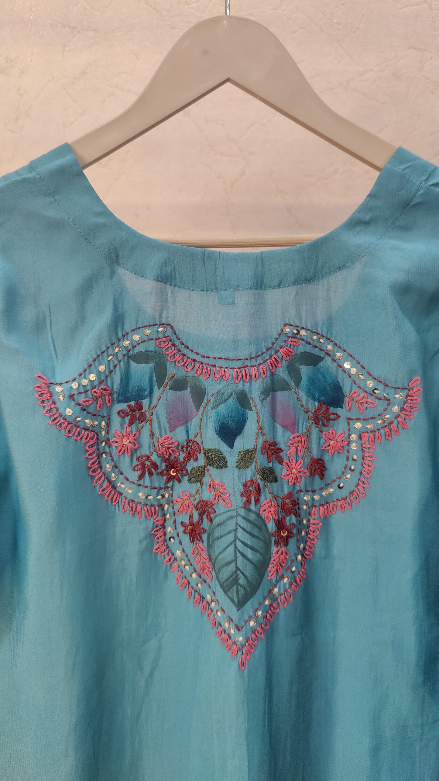 Silk kurti with pant and dupatta set M91125SS