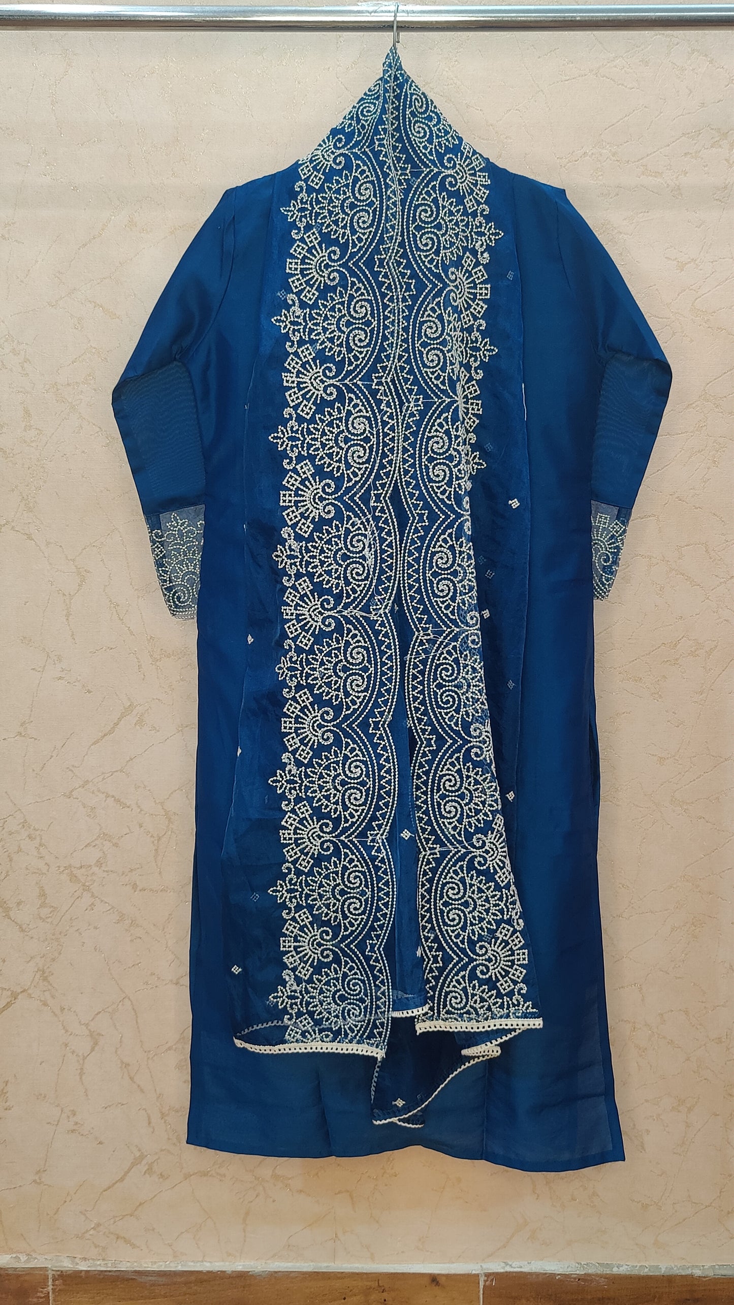 Roman Silk Kurti with pant and dupatta M91025AUR