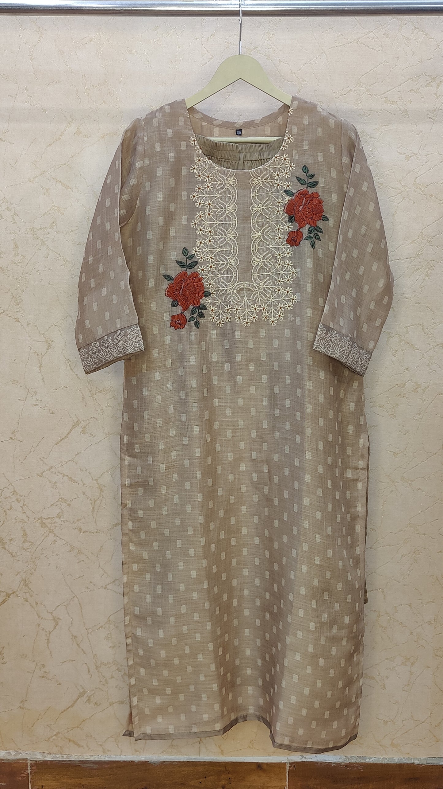 Pure Jamdani Kurti With Pant and Dupatta Set M91900SS