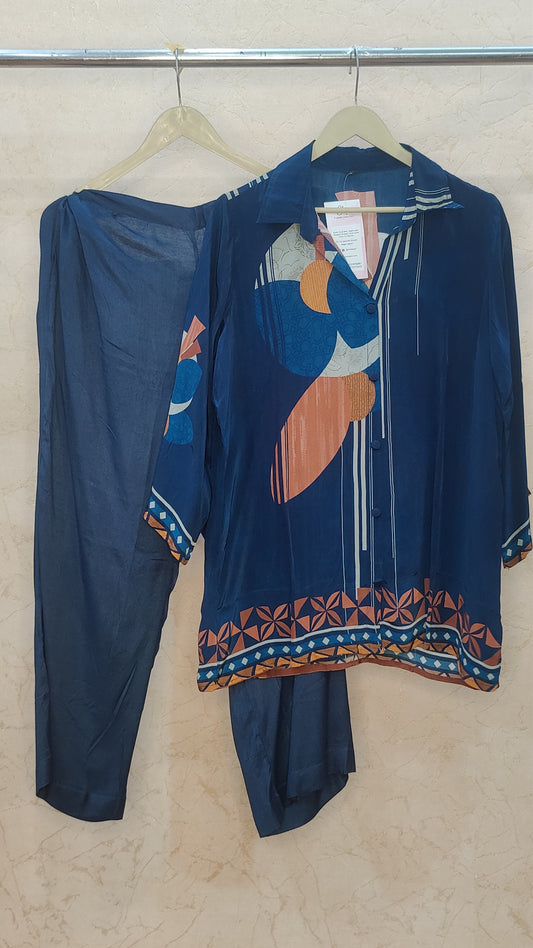 Silk Coord set M91195/AUR