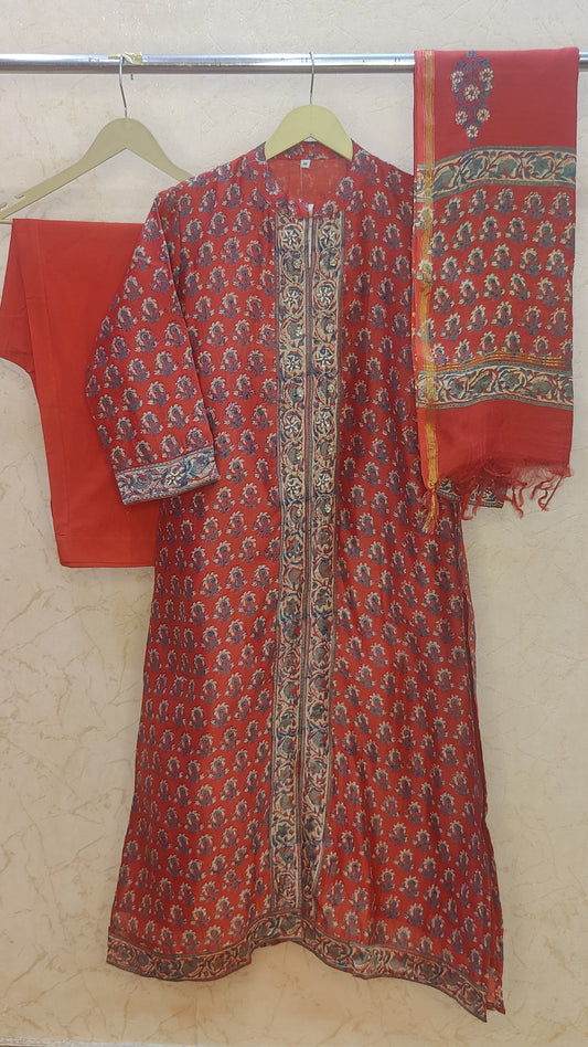 Pure Chanderi Kurti with pant and dupatta M92400/SHL