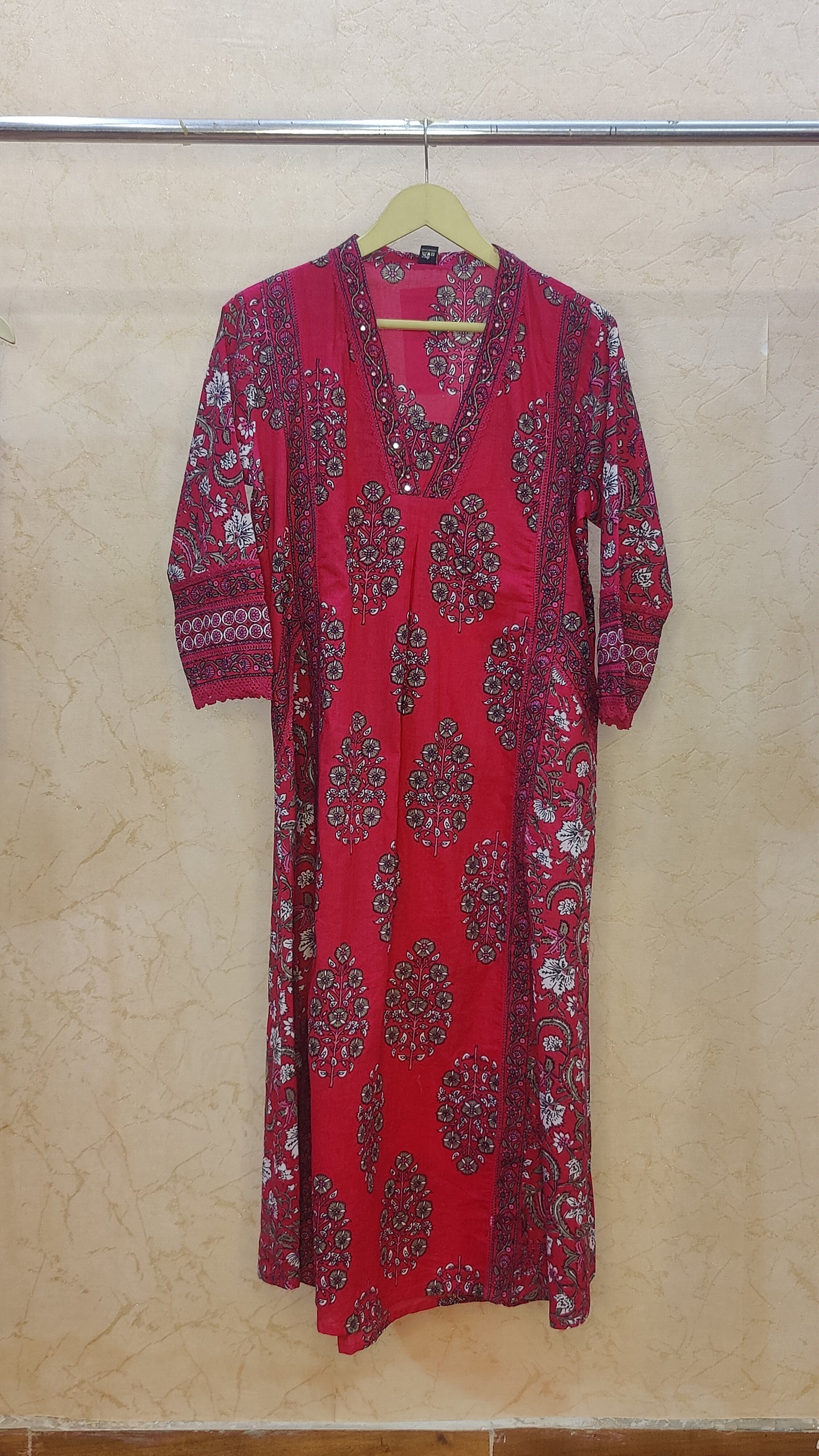 Pure Cotton kurti with pant and dupatta M91025/SS