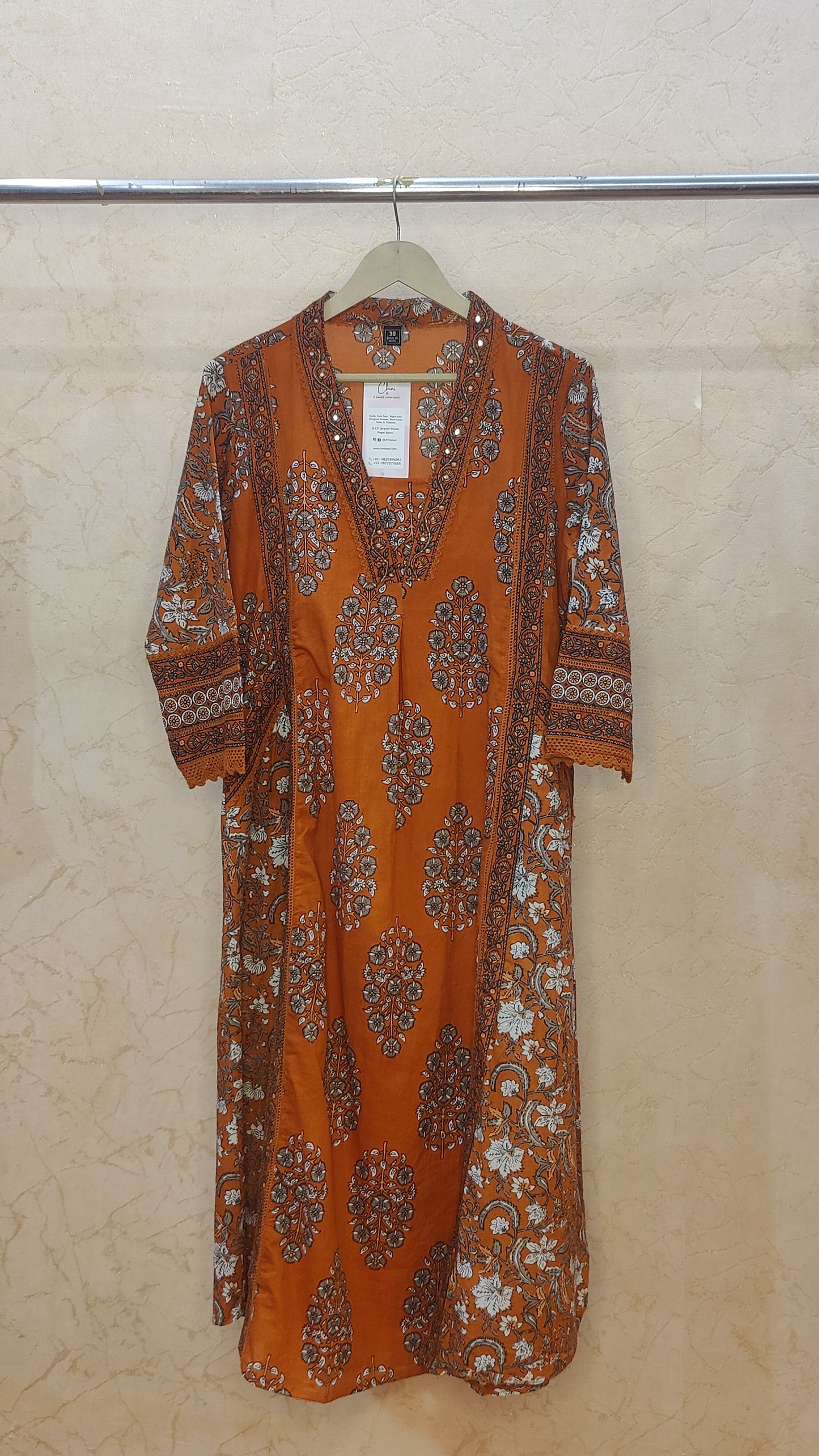 Pure Cotton kurti with pant and dupatta M91025/SS