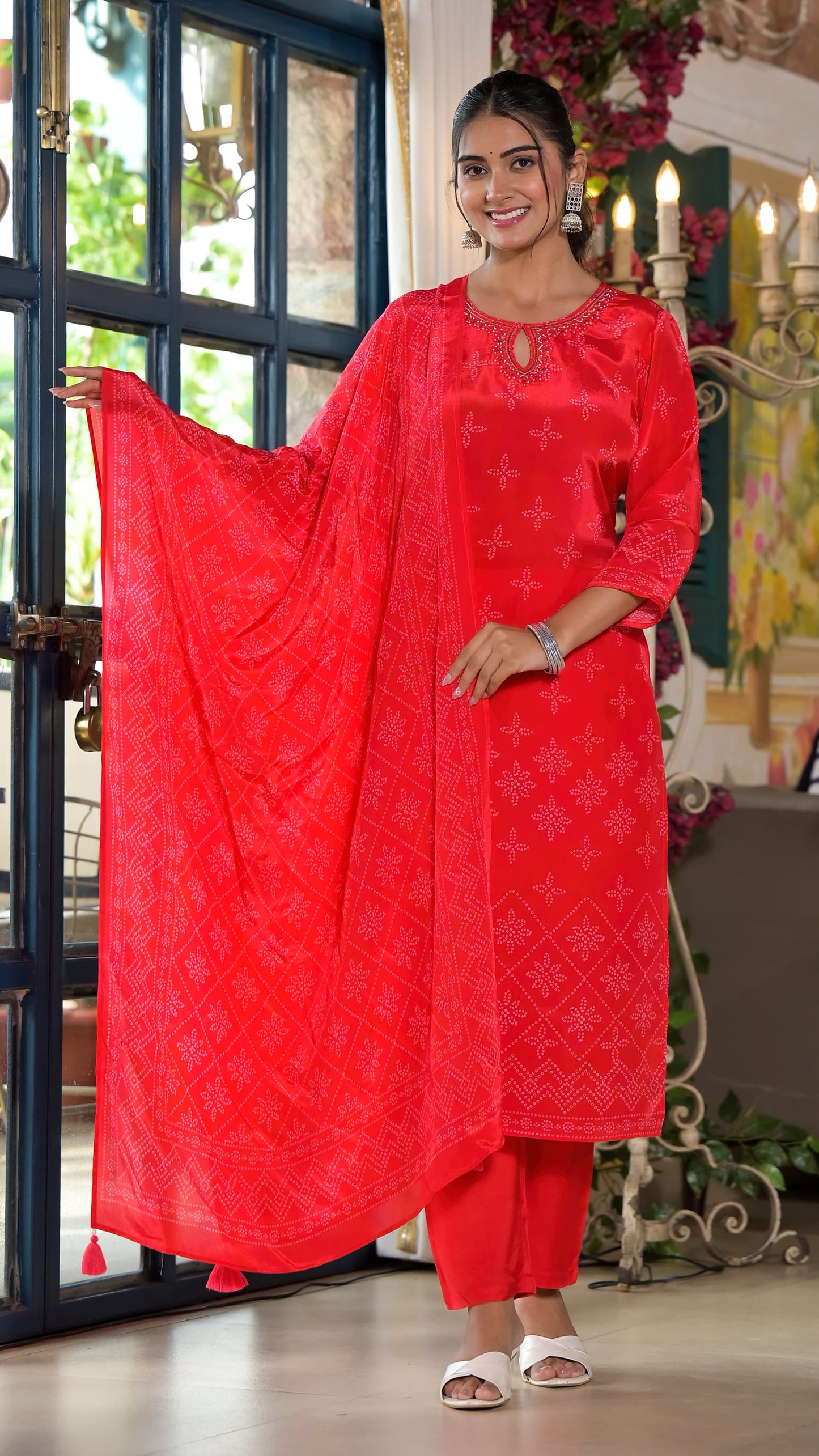 Pure Muslin kurti with pant and Dupatta M91790AUMU