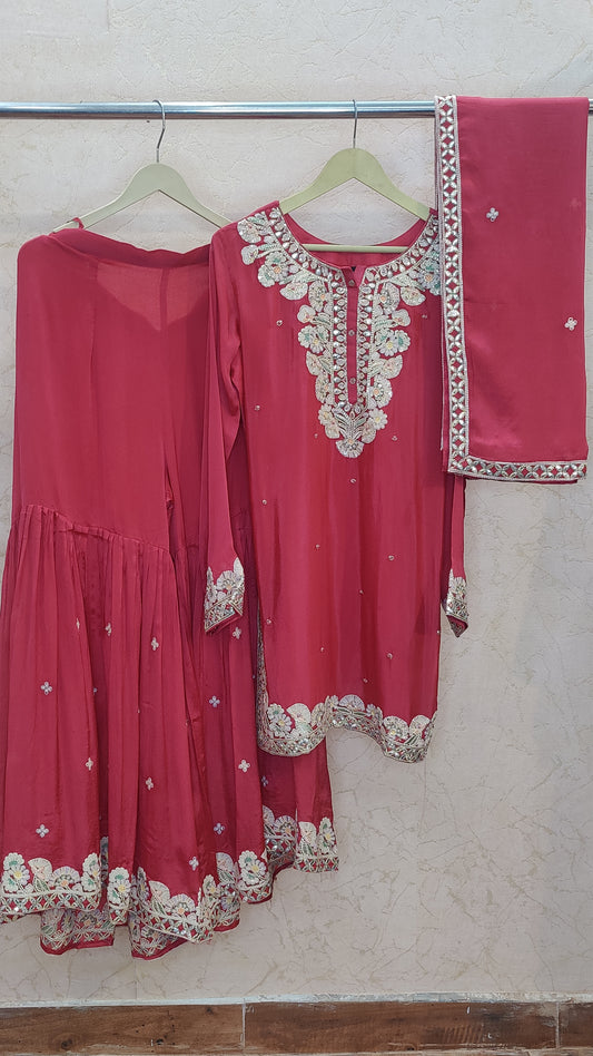 Pure Silk Sharara set. M94000RF