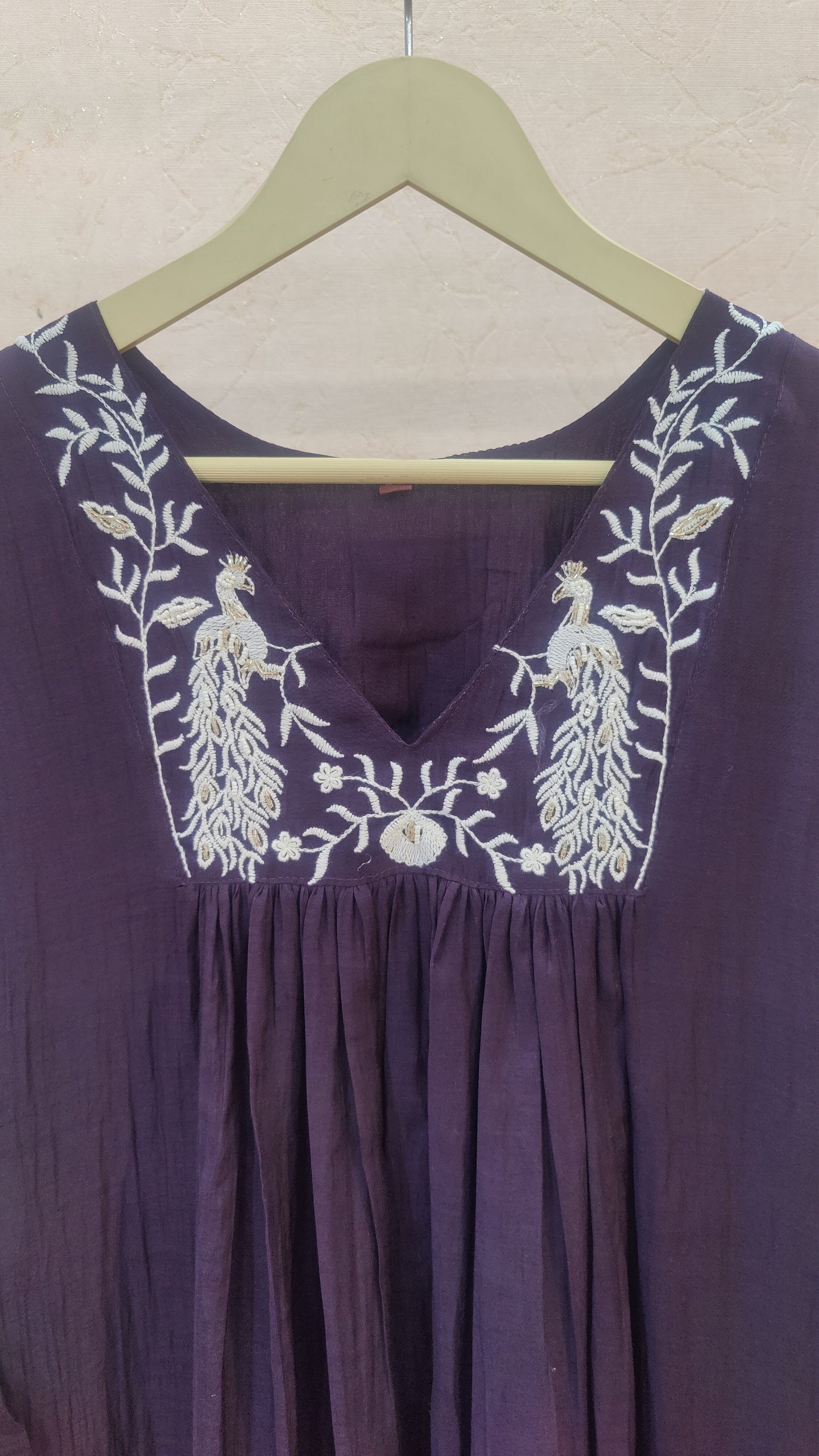 Mul Chanderi Kurti with pant and Dupatta set. M92500RF