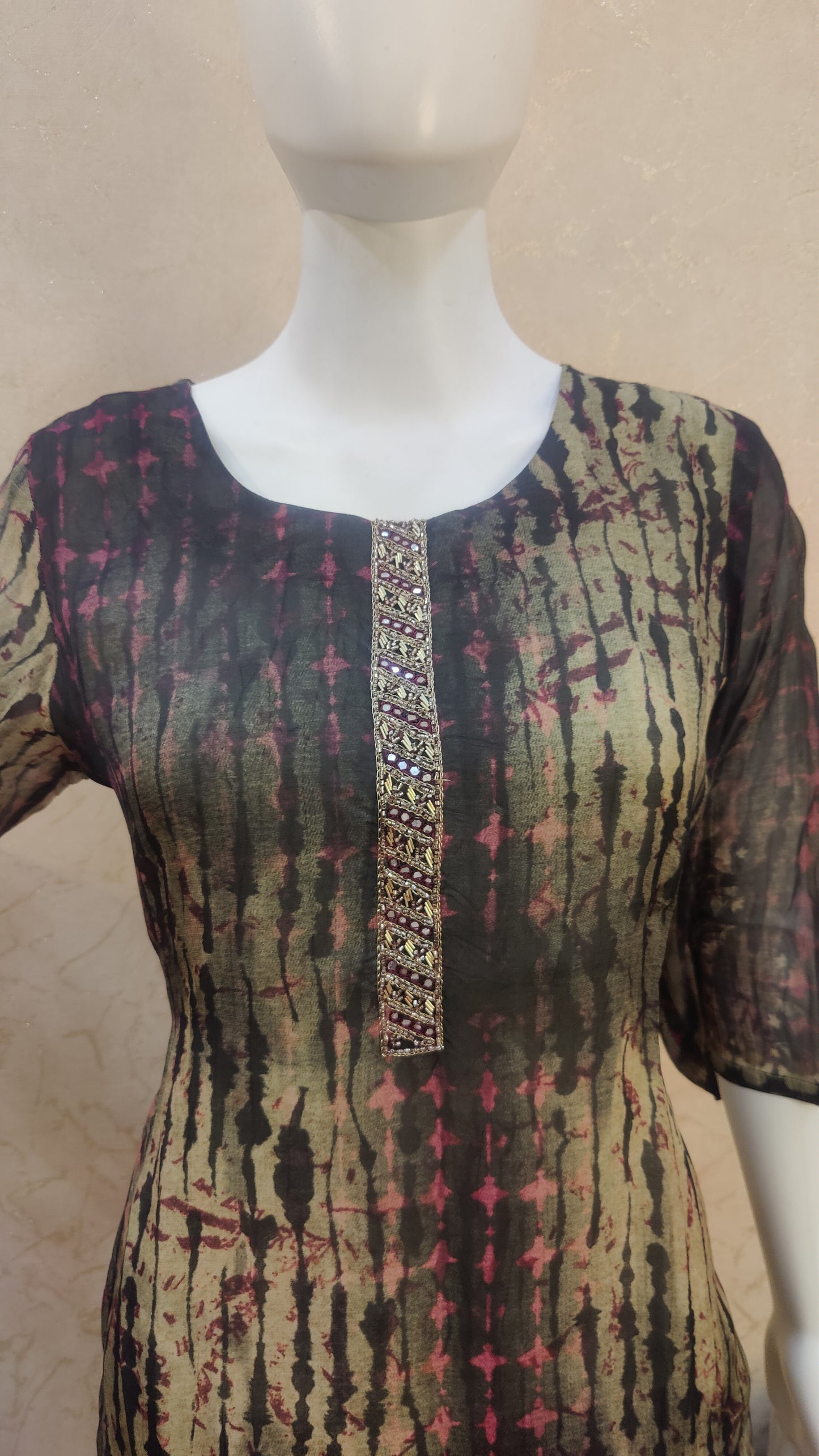 Pure Organza kurti with pant and Dupatta GM91649