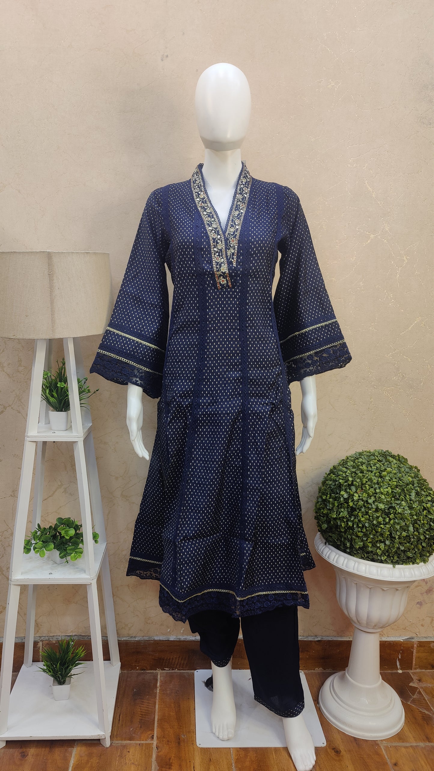 Pure Muslin Kurti with pant and Dupatta SGM91790MUS