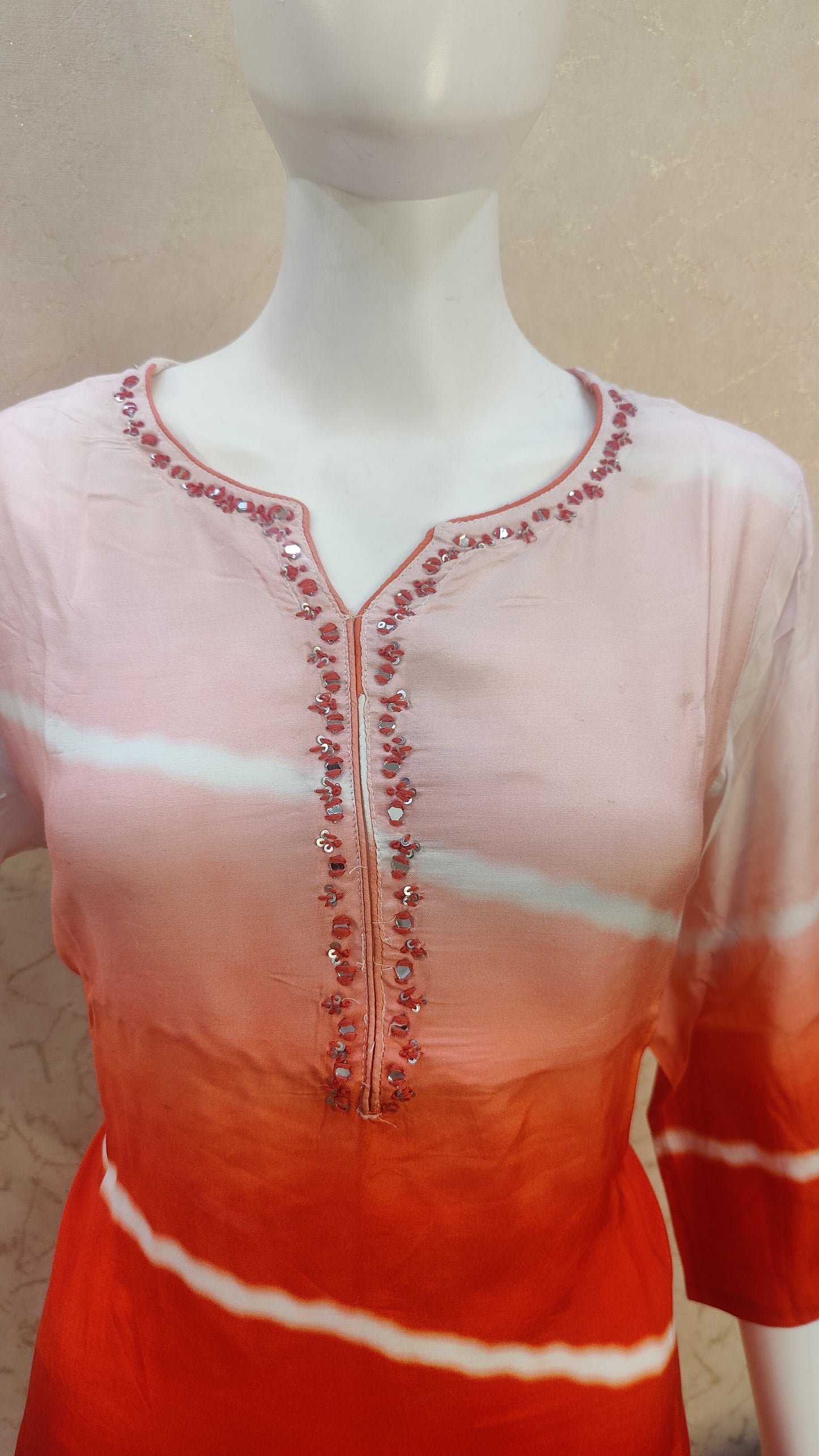 Pure Muslin Lahariya Kurti with pant and Dupatta MAUR91525MUSA