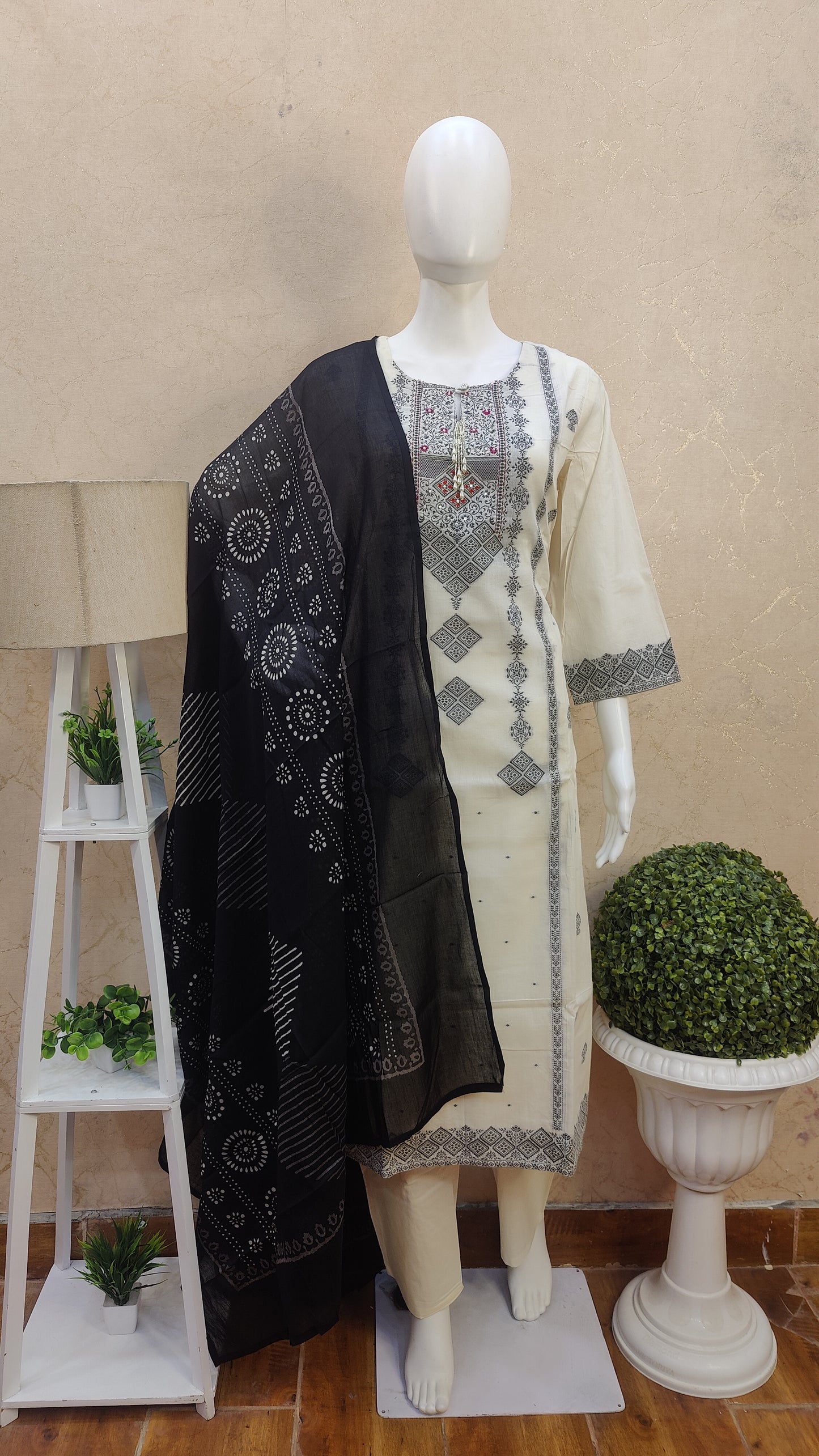 Pure Organza kurti with pant and Dupatta COM91300S44