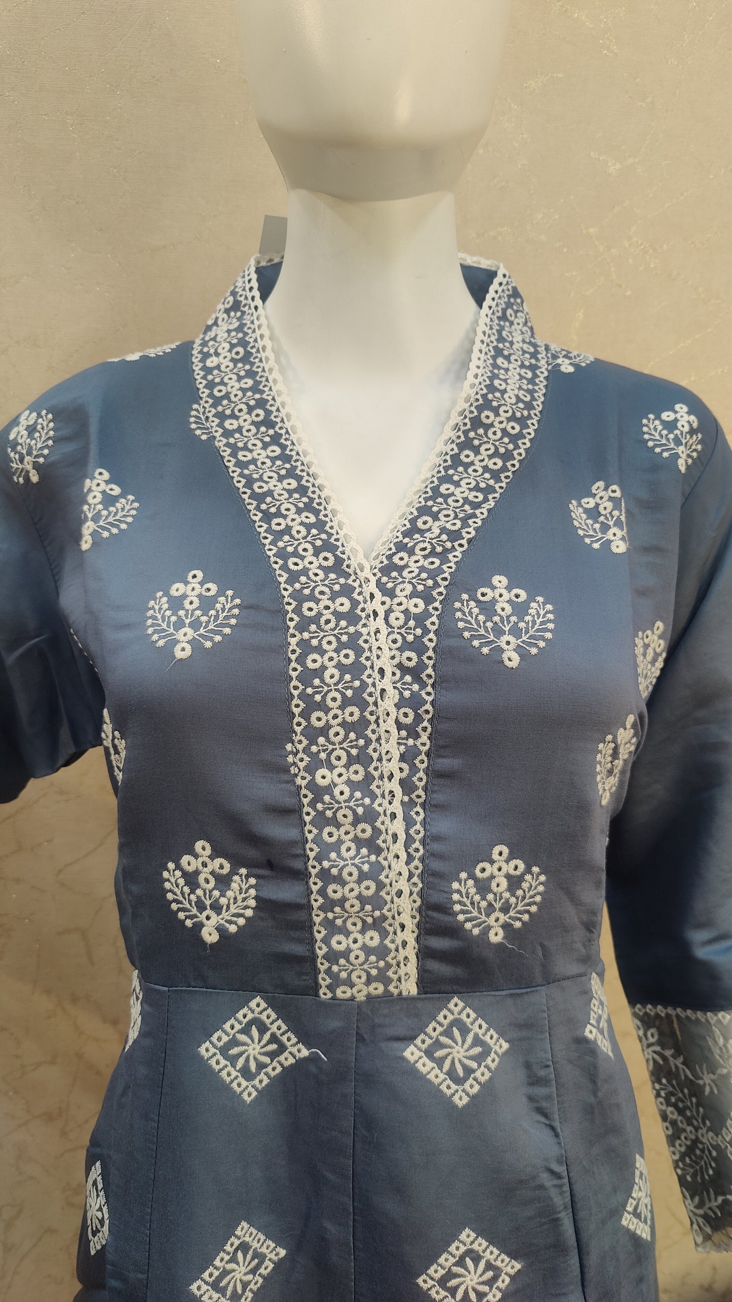 Silk A-Line kurti with pant and Dupatta MAMT91325SilKP