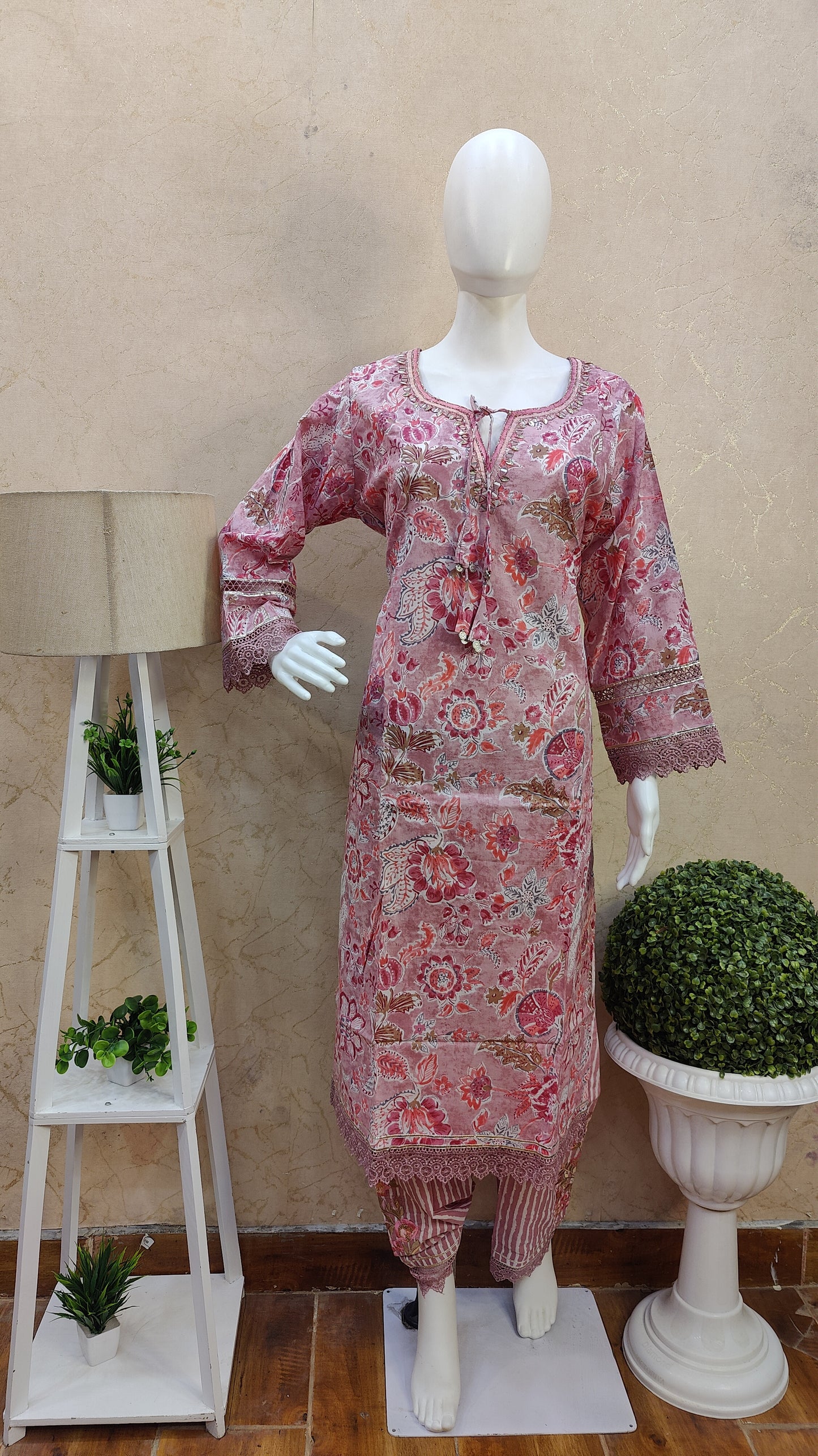 Pure Cotton kurti with pant and Dupatta COM1640S44