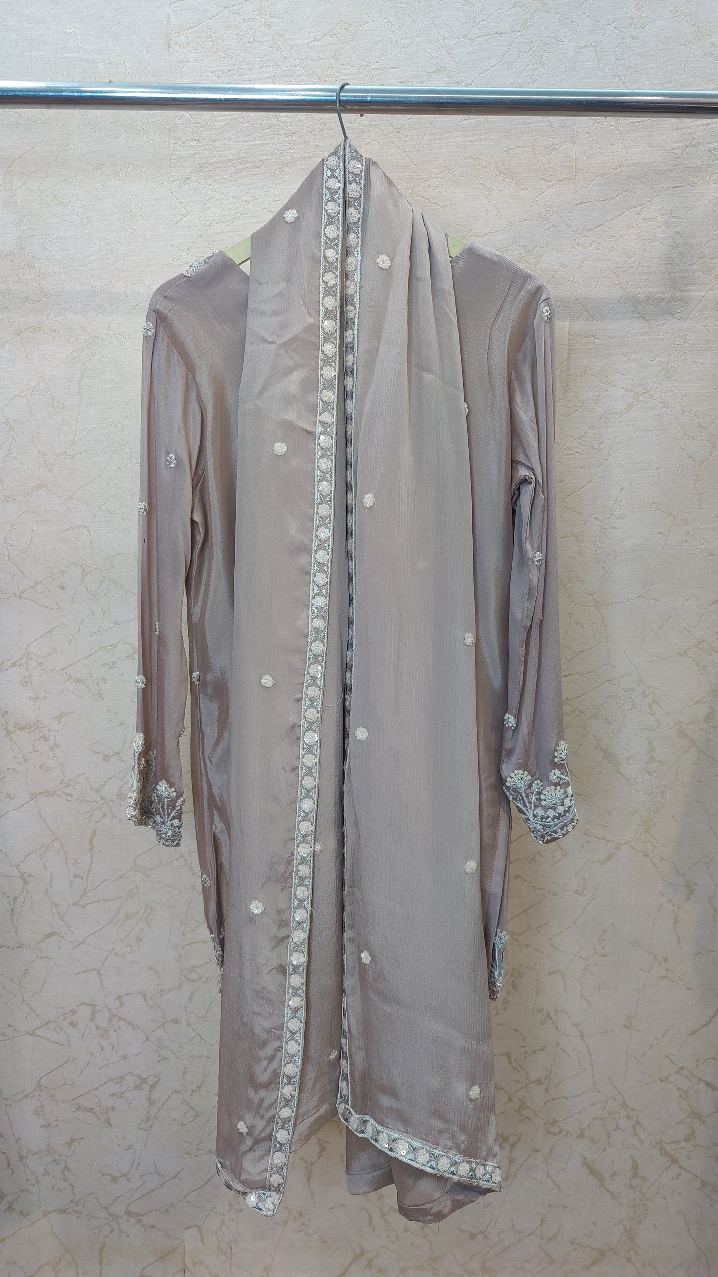 Pure Chinnon Sharara set. M94250RF