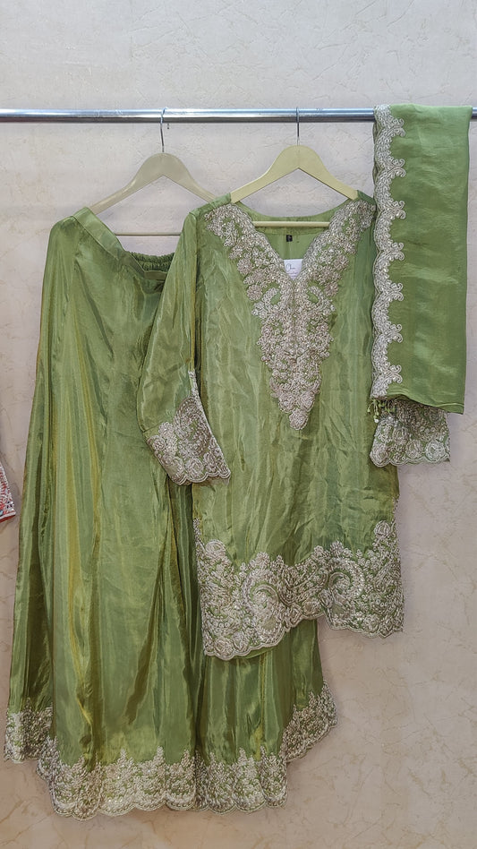 Tissue Silk Sharara set M94250RF
