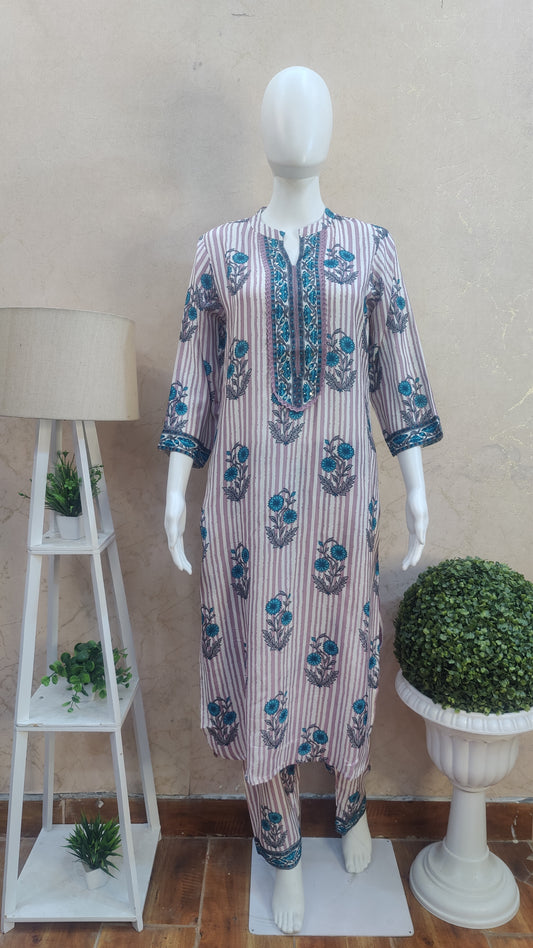 Pure Muslin Kurti with pant M91195/GB
